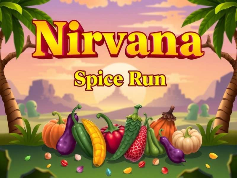 Nirvana Spice Run - Main Banner Nirvana Spice Run game banner showing Indian landscape with spice collection